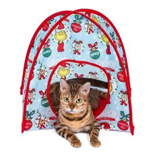 The Grinch Print Toy Pop-Up Cat Play Tent Toy‎ Holiday Print Hide Play Sleep NWT